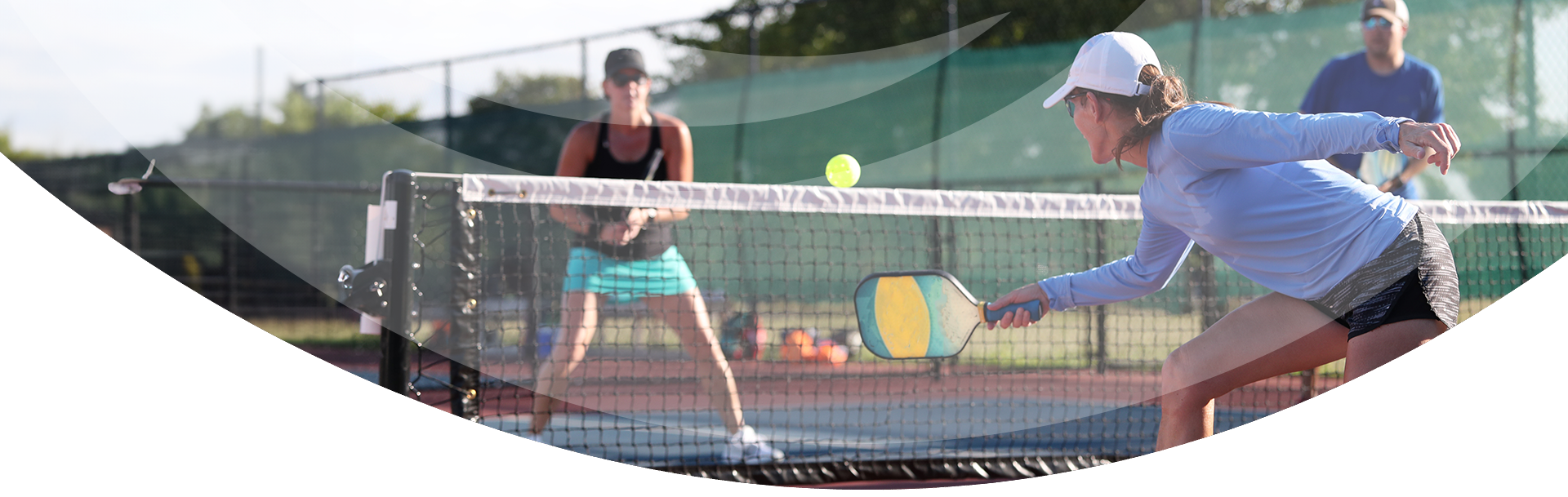 playing pickleball