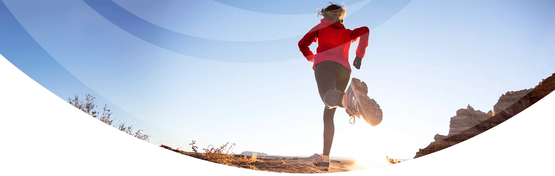 woman running outdoors